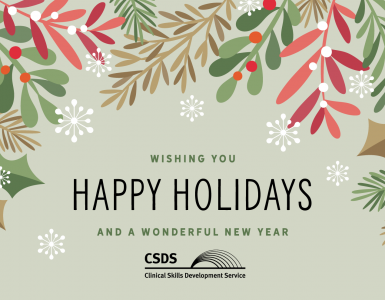 An illustration saying happy holidays from CSDS